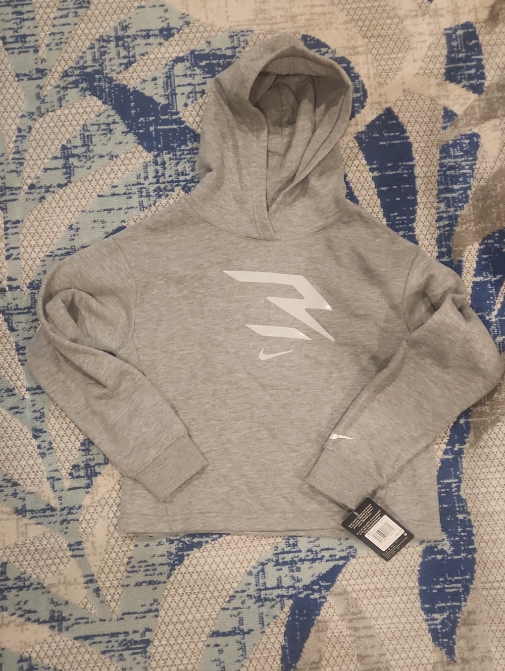 Girls Large Nike Gray Hoodie with White Logo Russell Wilson